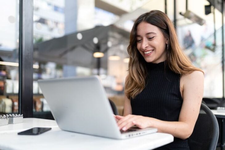 Woman on computer