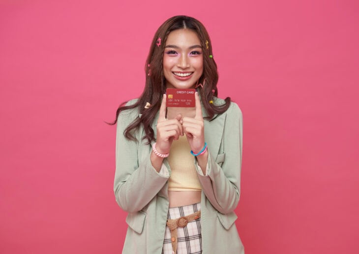 Teen with credit card