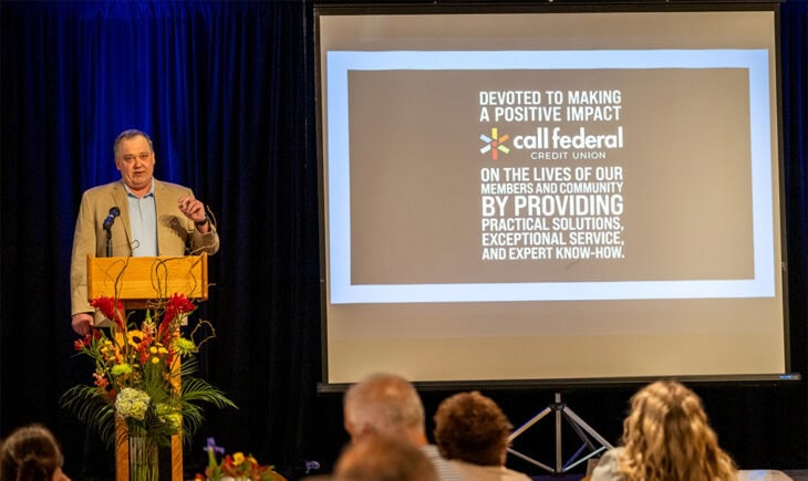 John West delivers his keynote address at the 2026 Annual Meeting